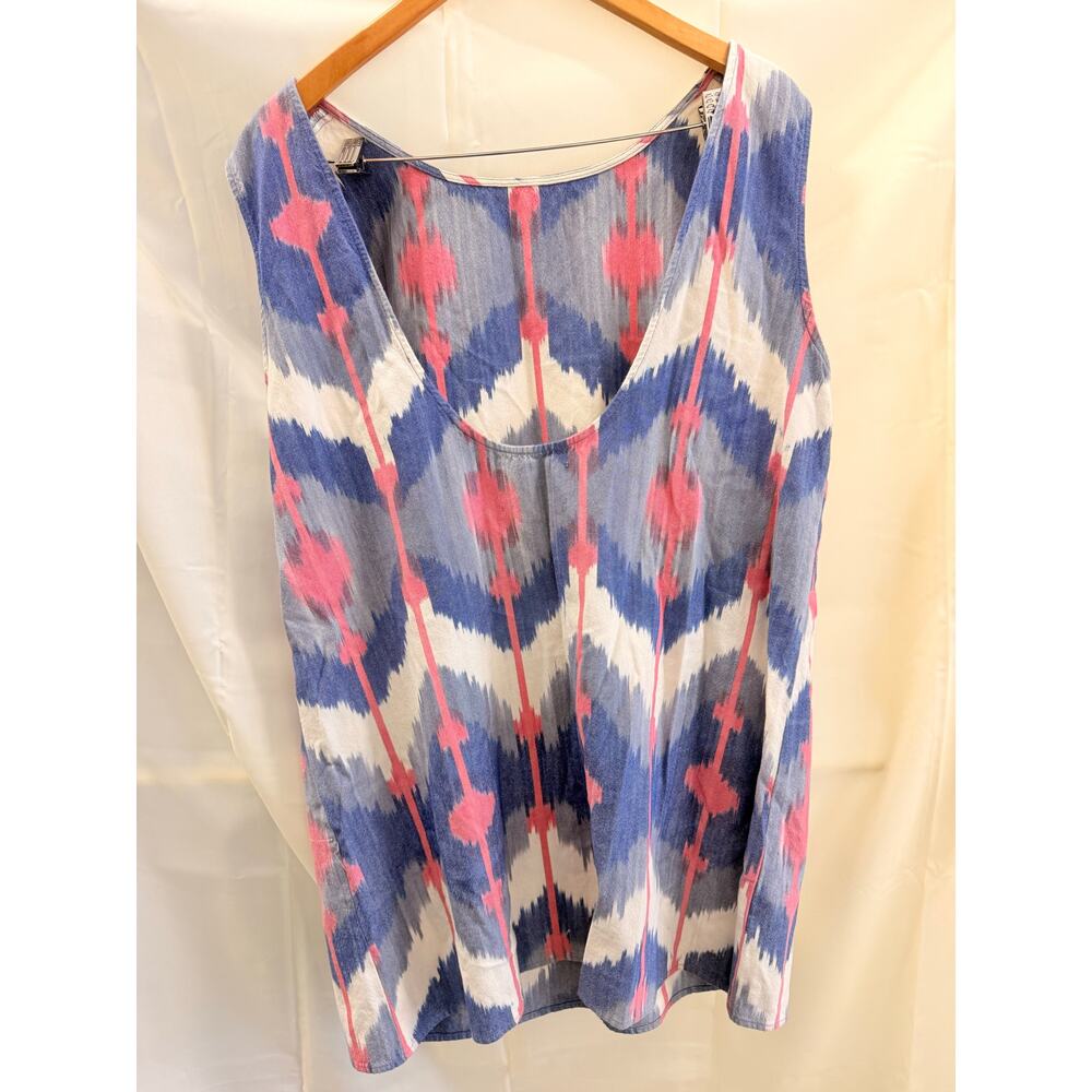 Reformation Azura Tunic Dress in Purple‎ and Pink Doira Ikat Size Medium